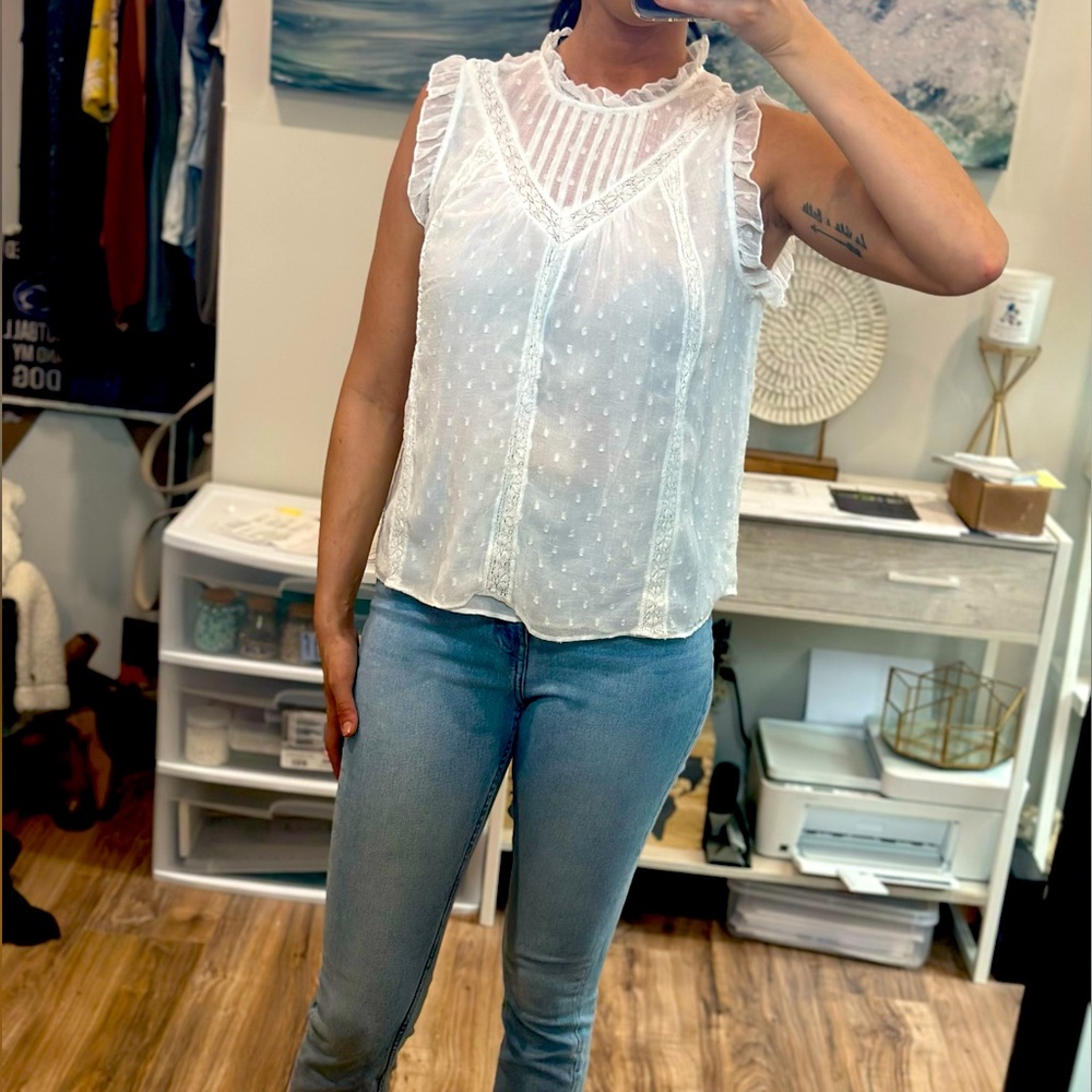 Zara sheer shirt